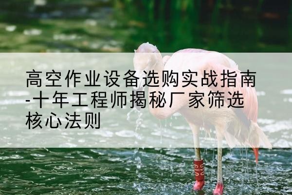 会昌剪叉式升降机厂家-高空作业设备选购实战指南-十年工程师揭秘厂家筛选核心法则